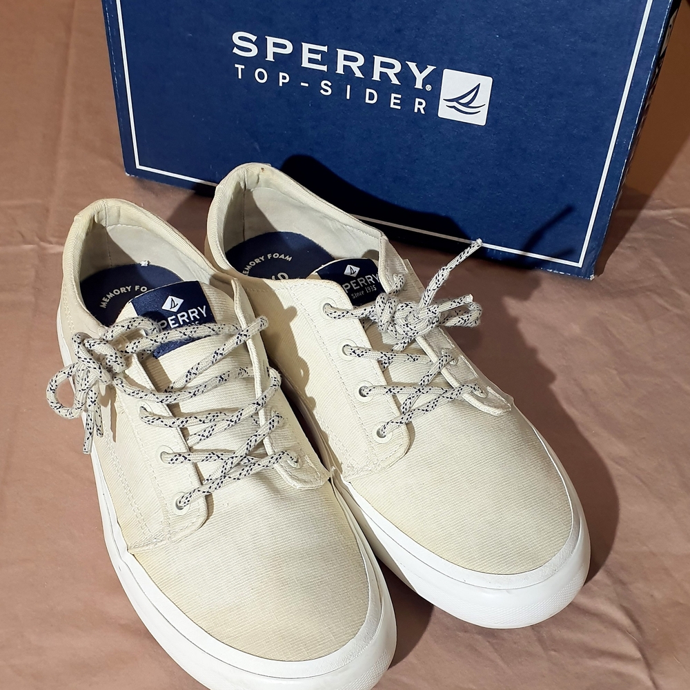 Sperry Men's Cream Canvas Shoes